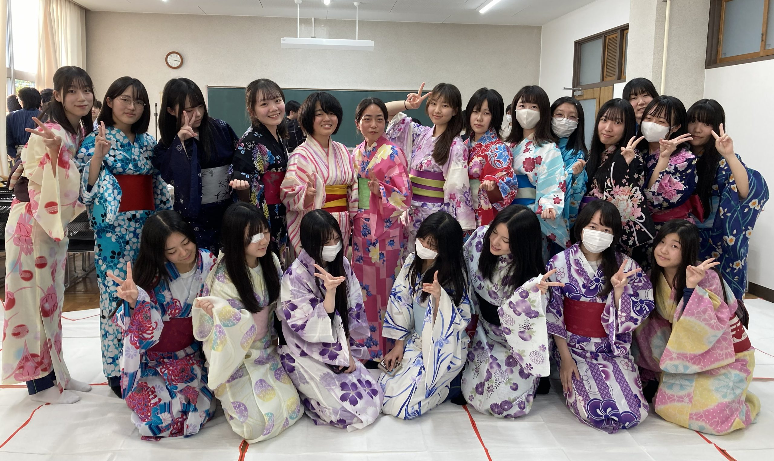 【いち瑠】愛知県立中村高等学校にて、「きものと浴衣の特別講座」を行いました。